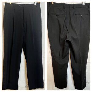 Hugo/Boss Einstein/Sigma Mens Black Dress Pants 100% Virgin Wool USA 42S Career